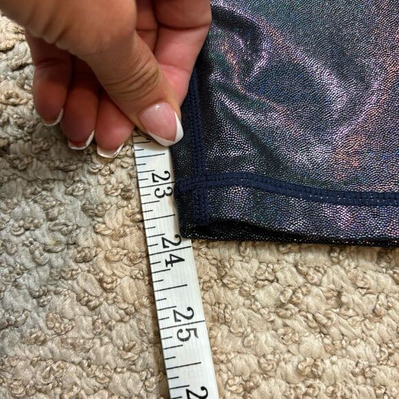 Zyia Lux Ladies Twilight Blue Cropped‎ High Rise Leggings Size 4 - Picture 7 of 11